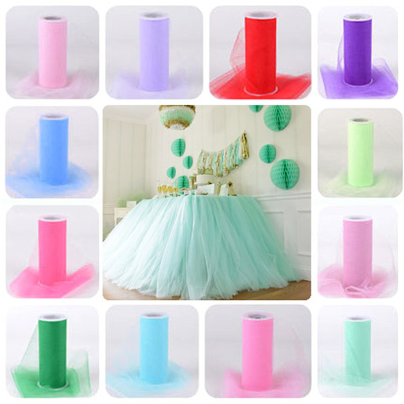 

22Mx15CM Organza Sheer Gauze Table Runner Tissue Tulle Roll Spool Craft Party Crystal Chiffon Wedding Decoration 7zSH759, C31