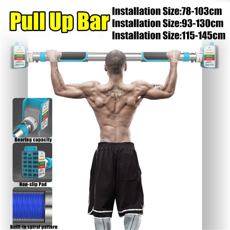 

200KG Door Horizontal Bars Steel Home Gym Workout Chin Up Pull Up Bar Training Bar Sport Fitness Sit-ups Equipments Heavy Duty
