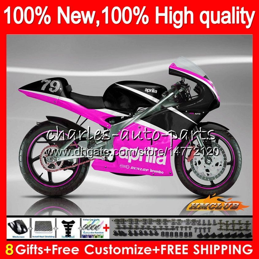 

Kit For Aprilia RS125R RSV125 R RS 125 RSV125R 70NO.93 pink black RS-125 1999 2000 2001 2003 2004 2005 RS125 99 00 01 02 03 04 05 Fairing, No. 8