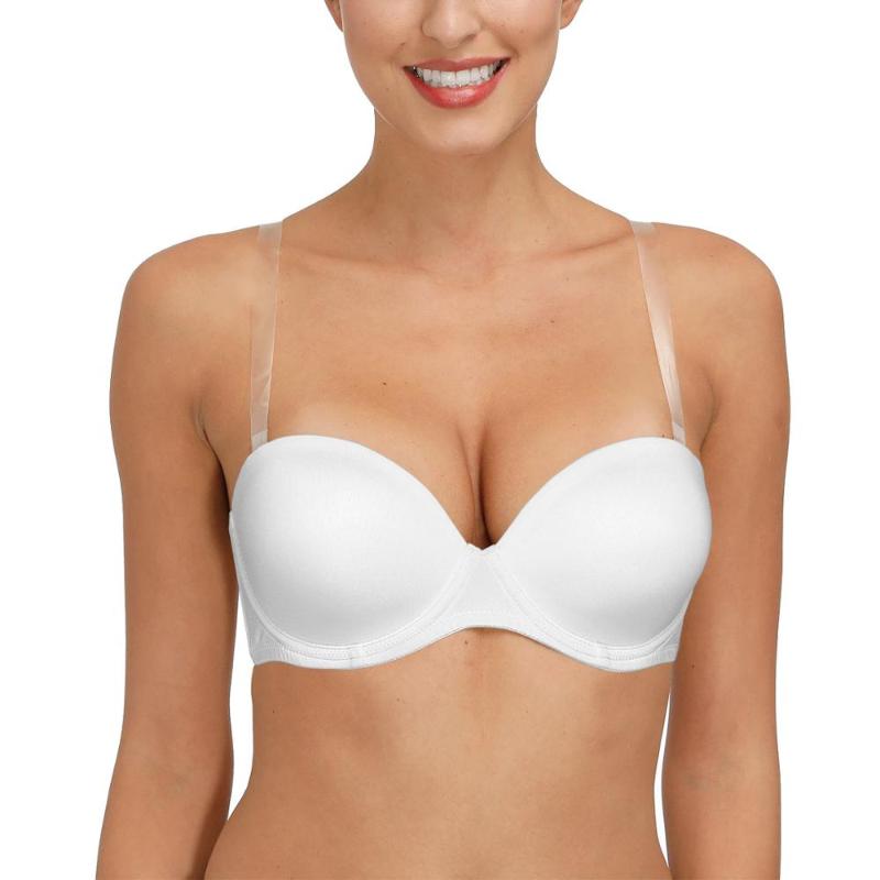 

New Women Invisible Sexy Bra For Women Backless Cup Bra Size Halter Thin Wire Strapless C D DD E DDD F G 32 34 36 38 40 42 44 46, Black