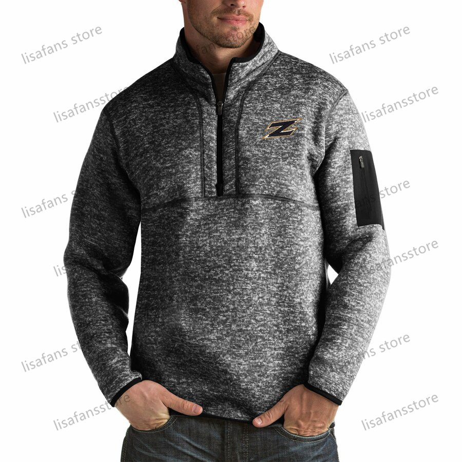 

Akron Zips Pullover Sweatshirts Mens Fortune Big & Tall Quarter-Zip Pullover Jackets Stitched College Football Sports Hoodies, As shows