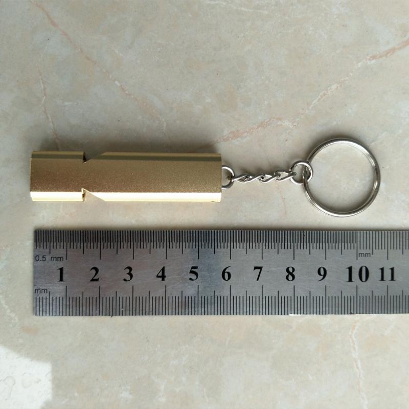 

Double Pipe High Decibel Aluminum Alloy Whistle Emergency Survival Whistle Cheerleading Camping Hiking Accessory Tool