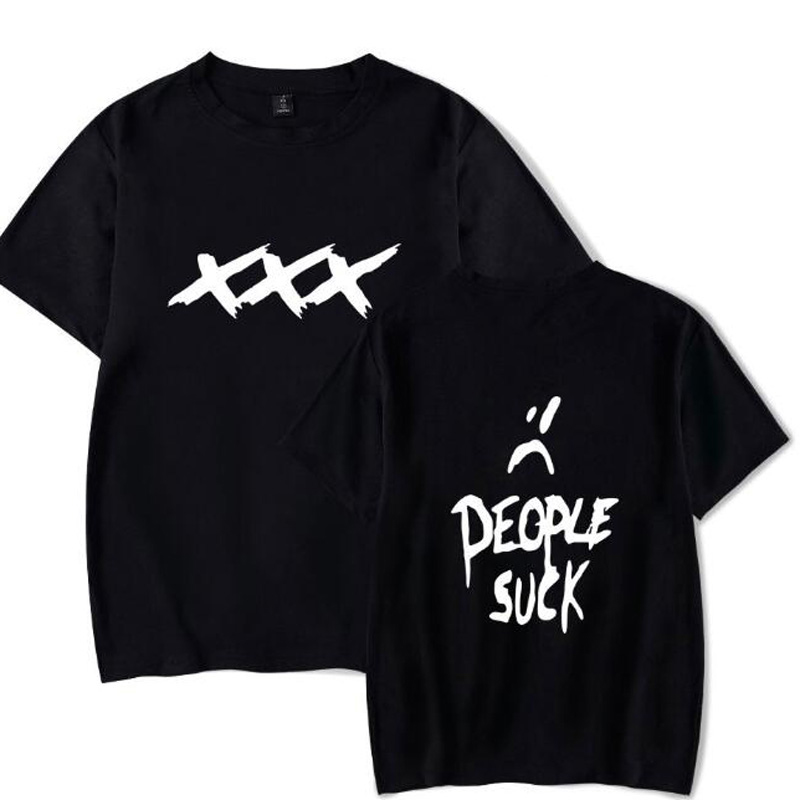 

100% Cotton People Suck xxxtentacion Print Men T Shirt Casual Summer Short Sleeve Mens Tshirt Male Cool T-Shirt Tee Shirts Homme, 017