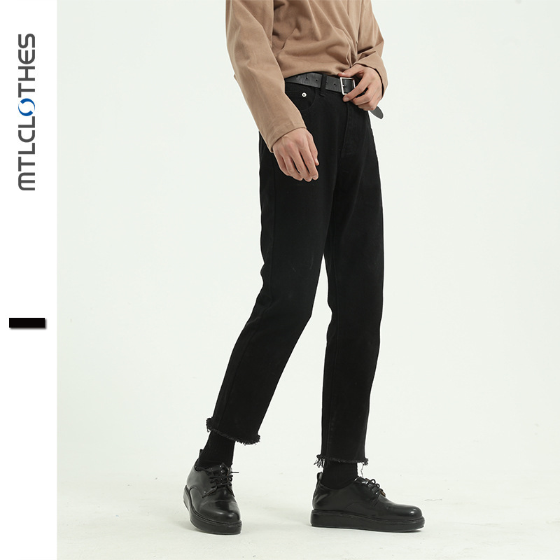 

clothing han edition black | burrs feet nine minutes of pants jeans men' casual pants cultivate morality pencil