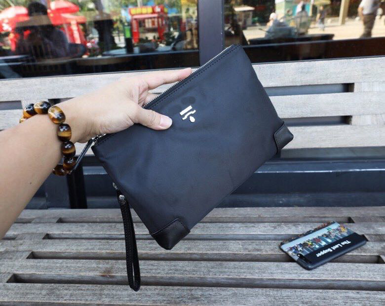 Les derniers sacs à main en nylon embrayage Saffiano sac à main en cuir embrayage portefeuille d'affaires à long portefeuille petit sac en nylon