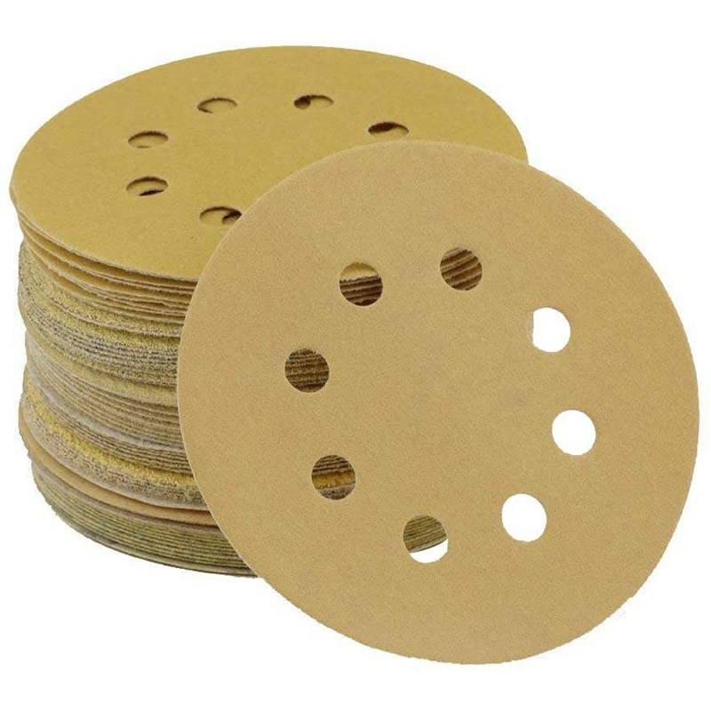 

96PCS 5 Inch 8 Holes Round Detail Sander Sandpaper Sanding Paper Dustless Hook 60/80/120/150/ 220/320/400/600 Grits