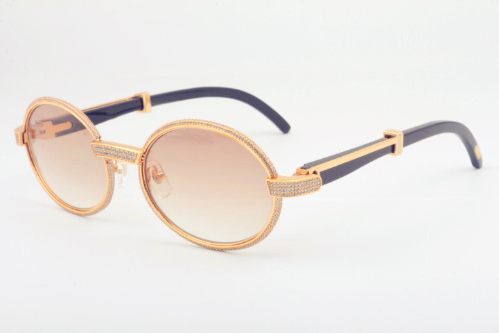

2019 new factory direct new natural black corner legs too glasses 7550178 high quality sunglasses full frame diamond package size 55 -22-135