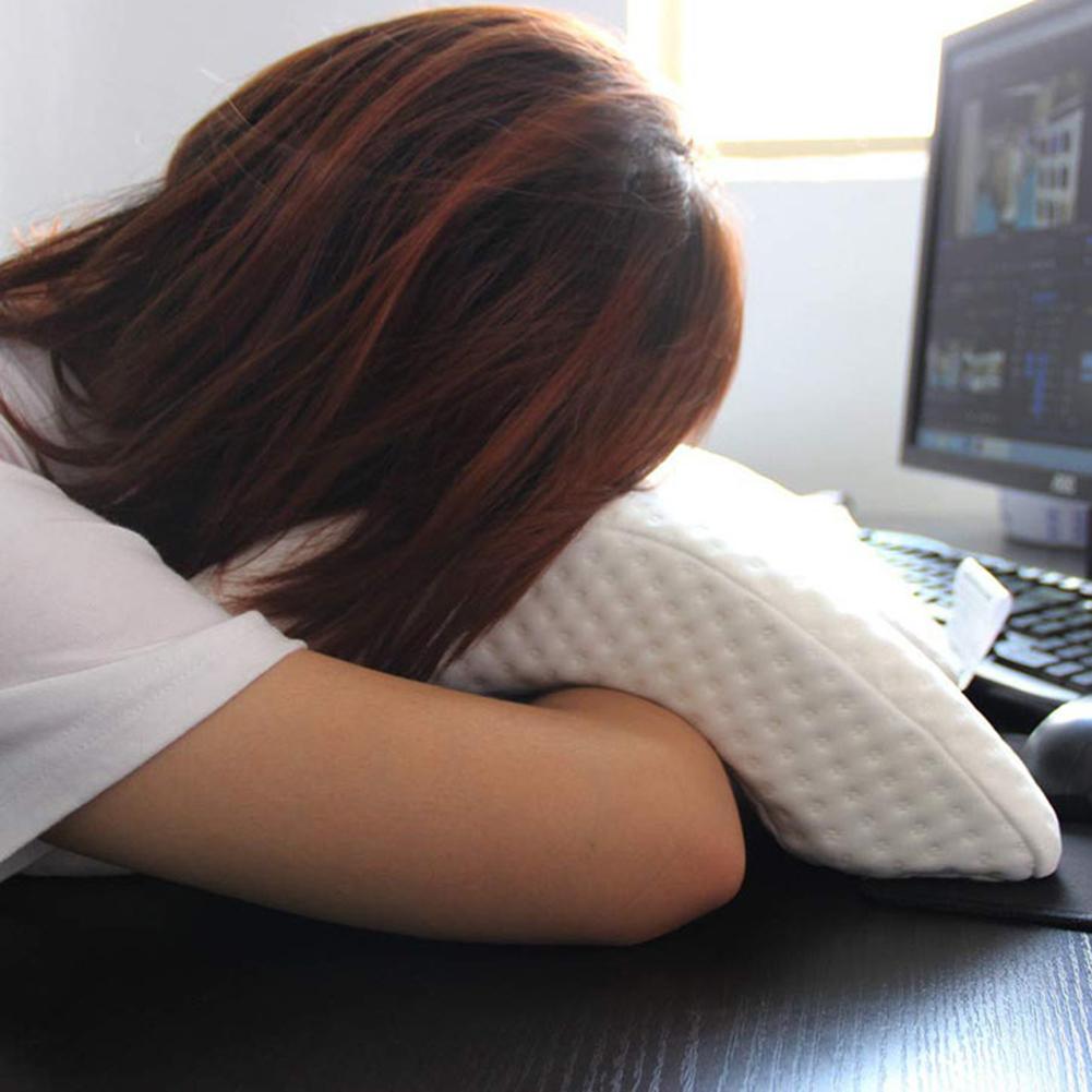 

Home Office Noon Nap Rest Neck Pillow Slow Rising Waist Protect Arched Bolster
