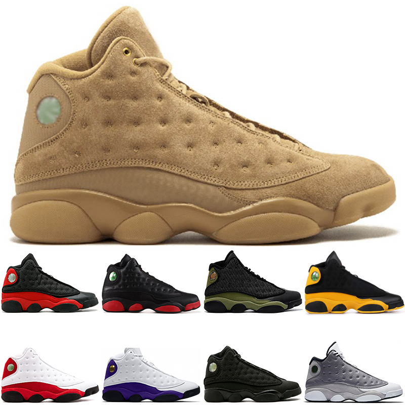 

2020 Men Basketball Shoes Bred Wheat Ray Allen Olive Flint History of Flight Altitude XIII 13S Sport Shoes Designer Athletics Sneakers 7-13