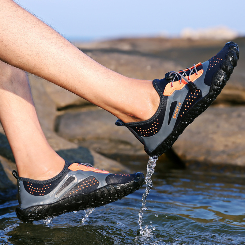 

Couple Beach barefoot Stretch Shoes River Water Sea Upstream Reef Rock Safety fitness Men Women Wading Fishing Stream Breathable