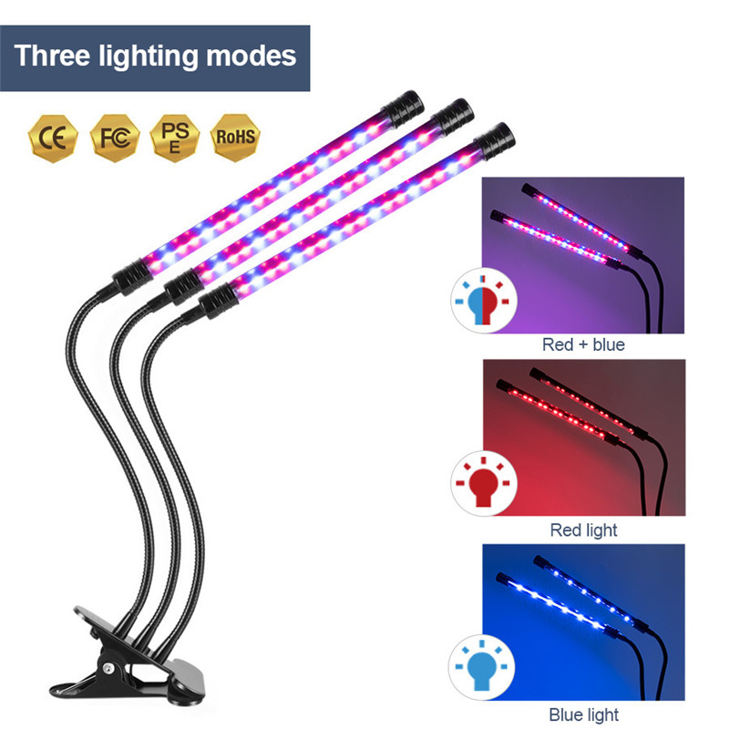 Bulbs Three Lighting Modes Growing Clip Type Plant lamp Stepless Dimming Color Timed Loop Full Spectrum LED grow lights MS005-image-547542753