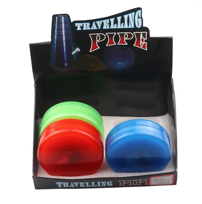 

New Plastic Folding Water Tobacco Bottle Portable Removable Telescopic Pipe
