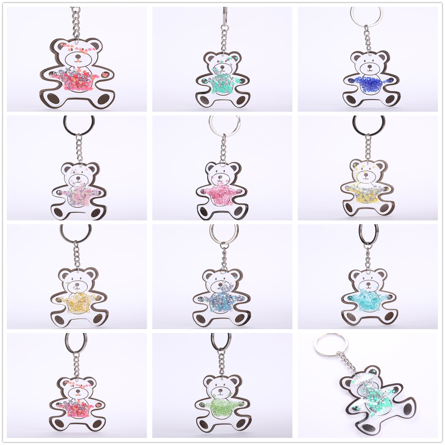 OuYou Porte-cl/és Sac /à Main Pendentif Voiture D/écoration Porte-cl/és Pendentif Forme dours Sac Mignon Charme de Bourse