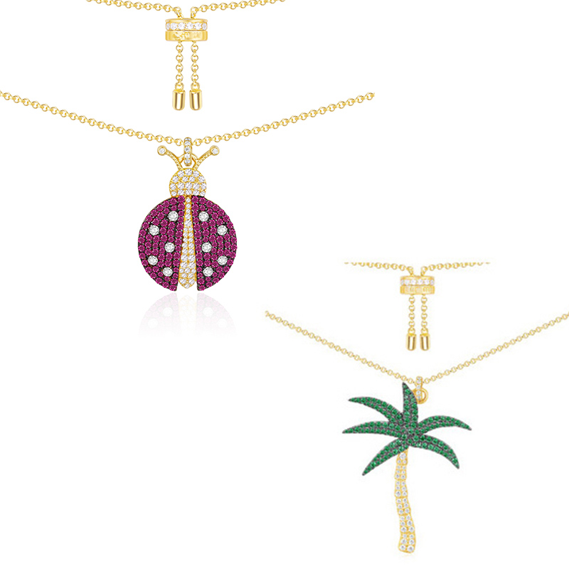 

LIDU 925 Silver High Quality A Fashion Elegant Coconut Tree PM Necklace Gifts To Friends Free Mail Manufacturers Wholesale