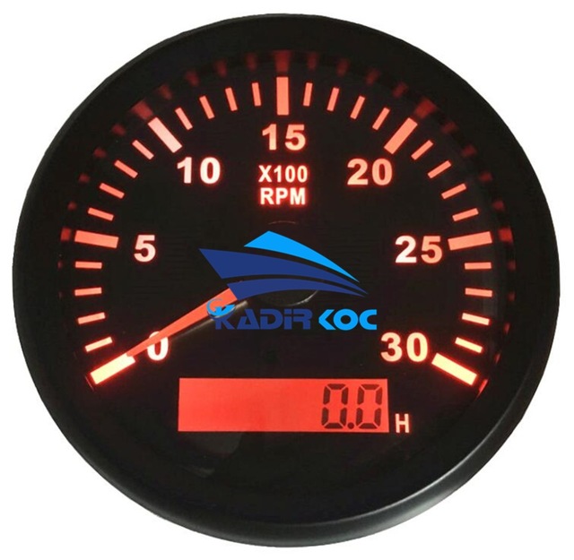 High Quality 12V Tachometer Gauge Kit LED 3.5/" Auto Meter Stepping Motor RPM
