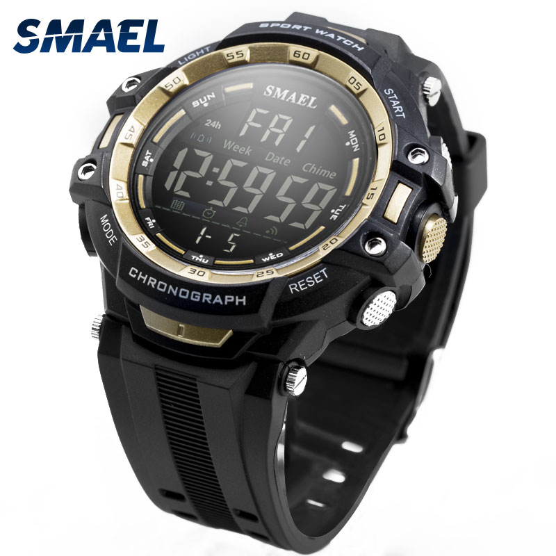 

2020 Men Watches Digital LED Light SMAEL Watch S Shock Montre Mens Military Watches Top Brand Luxury 1350 Digital Wristwatches Sports, Slivery;brown