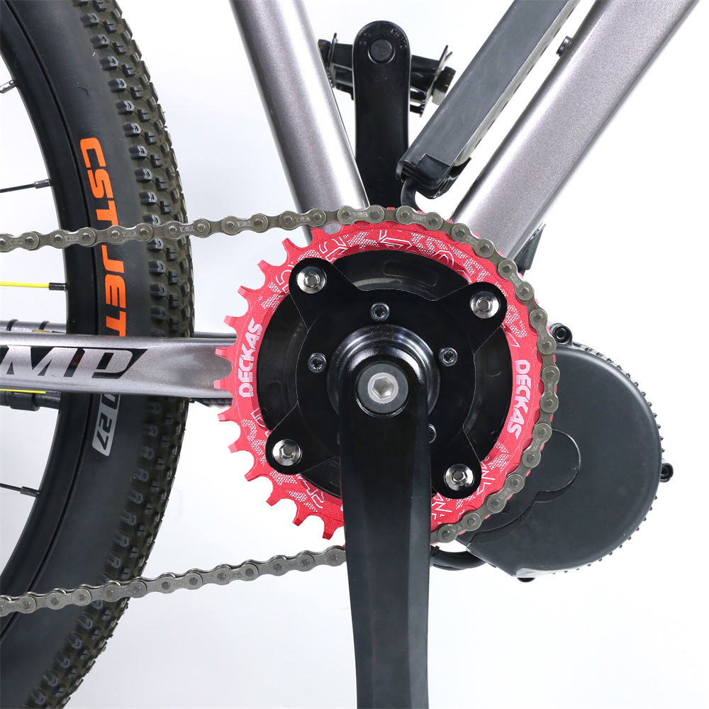 

32T 34T 36T 38T Narrow Wide Bicycle Chain Wheel MTB Bike Chainring w/ 104 BCD Chain Ring Spider Adaptor for eBike Motor