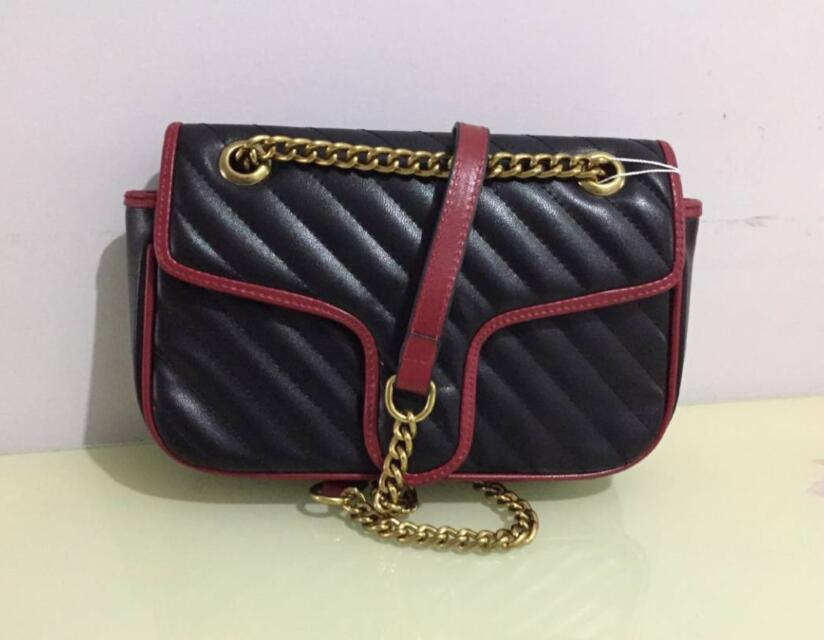 

Top Quality Designer Women marmont Bags Handbags Wallets Leather Chain Bag Crossbody Shoulder Bags Messenger Tote Bag women 5colors, Red