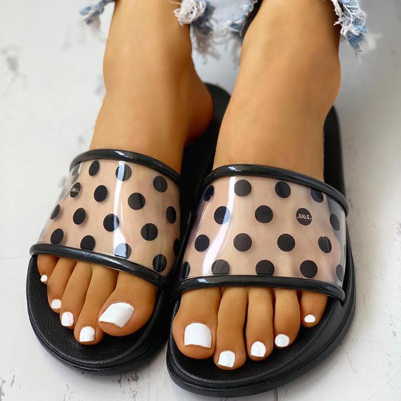 

Women slippers Summer slippers 2020 Fashion Ladies Wave Point Flat shoes Casual Sandals Beach Shoes Sandalias Mujer, Black