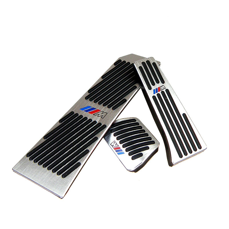 

No Drill Gas Brake Footrest Pedal Plate Pad For BMW New 5 6 7 series GT Touring X3 X4 Z4 Aluminum alloy footrest gas brake pedals