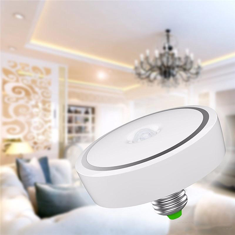 12W LED Microwave Motion Sensor Smart Outdoor Ceiling Wall Mount Light Lamp