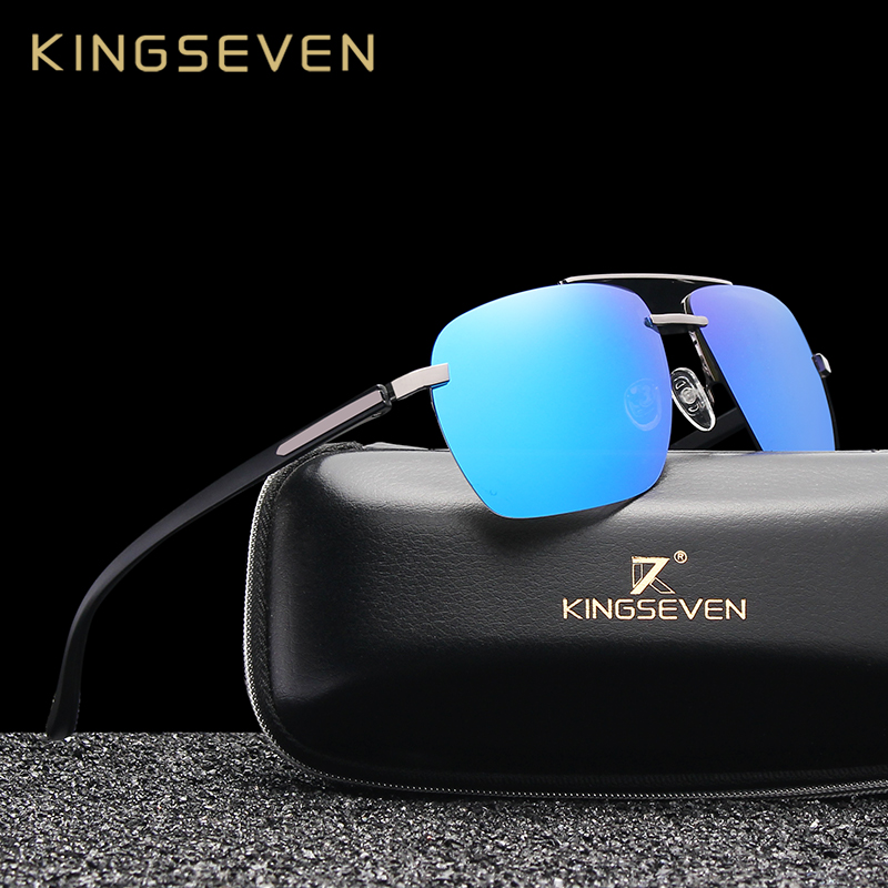 

KINGSEVEN Aluminum TR90 Polarized Sunglasses Men Driver Mirror Sun glasses Male Fishing Female Eyewear For Men N7415