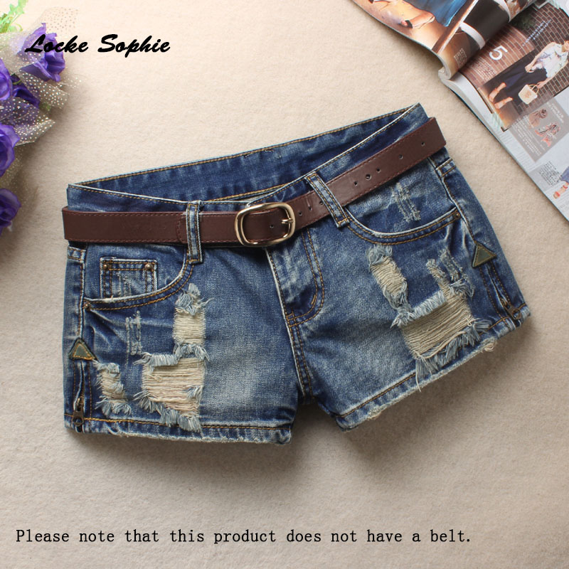 

Women' Sexy super denim shorts 2020 Summer denim cotton Splicing broken hole shorts Ladies Skinny Sexy club super short jeans, Blue