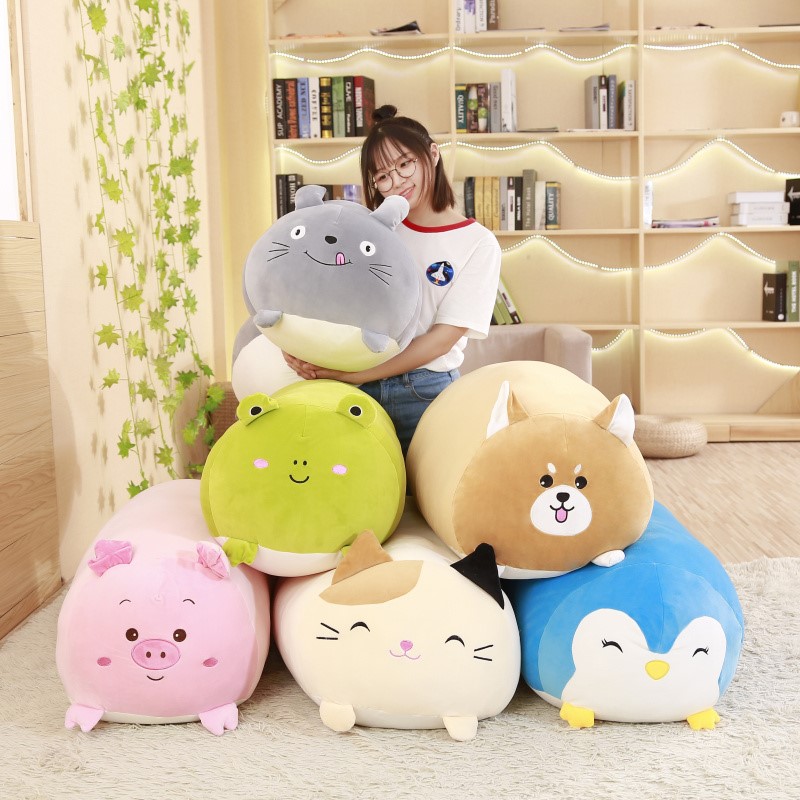 

Kawaii Soft Animal Cartoon Pillow Cushion Cute Fat Dog Cat Totoro Penguin Pig Frog Plush Toy Stuffed Lovely kids Birthyday Gift