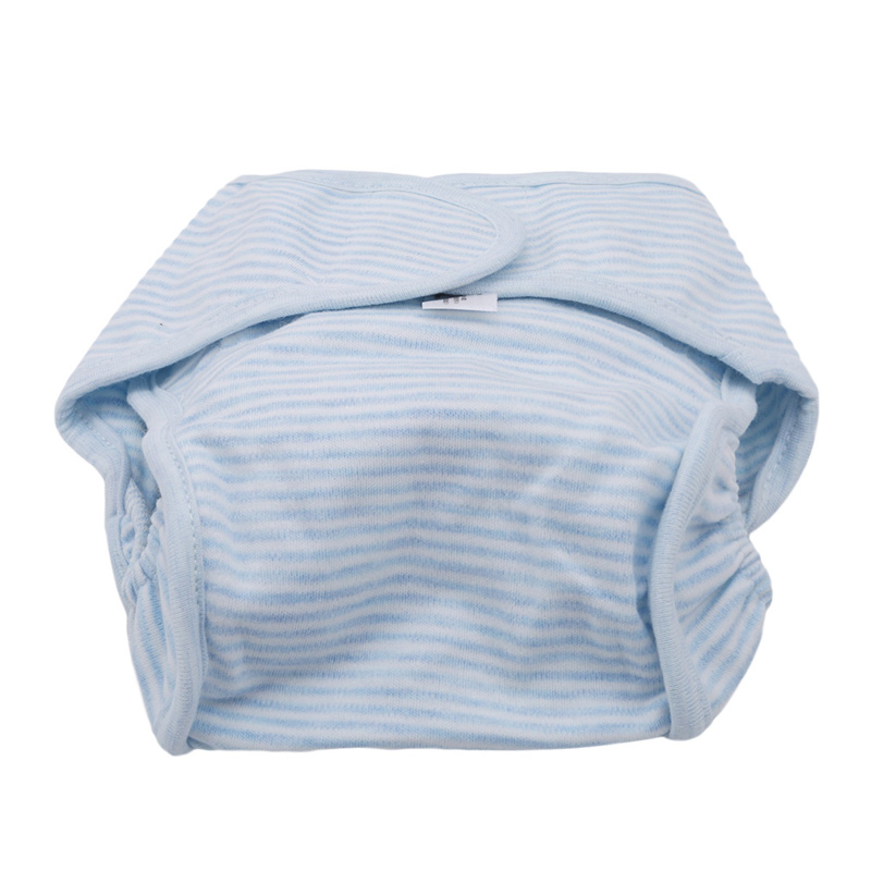 

Stripe Nappy Baby Organic Cloth Diapers Side Leak Breathable Diaper Pants Stripe Cloth Diapers Baby Care Tool, As picture