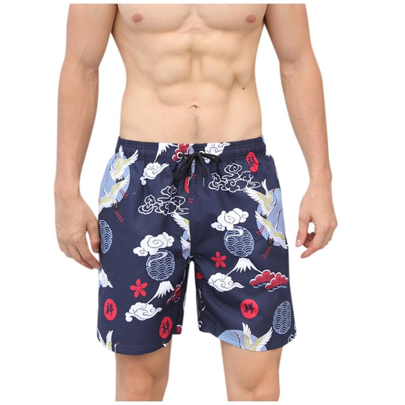 

2020 Fashion Men's Strapped Hawaiian Beach Fit Sport Quick Dry Casual Men Fitness Camouflage Shorts Man Summer Gyms3.23, Beige