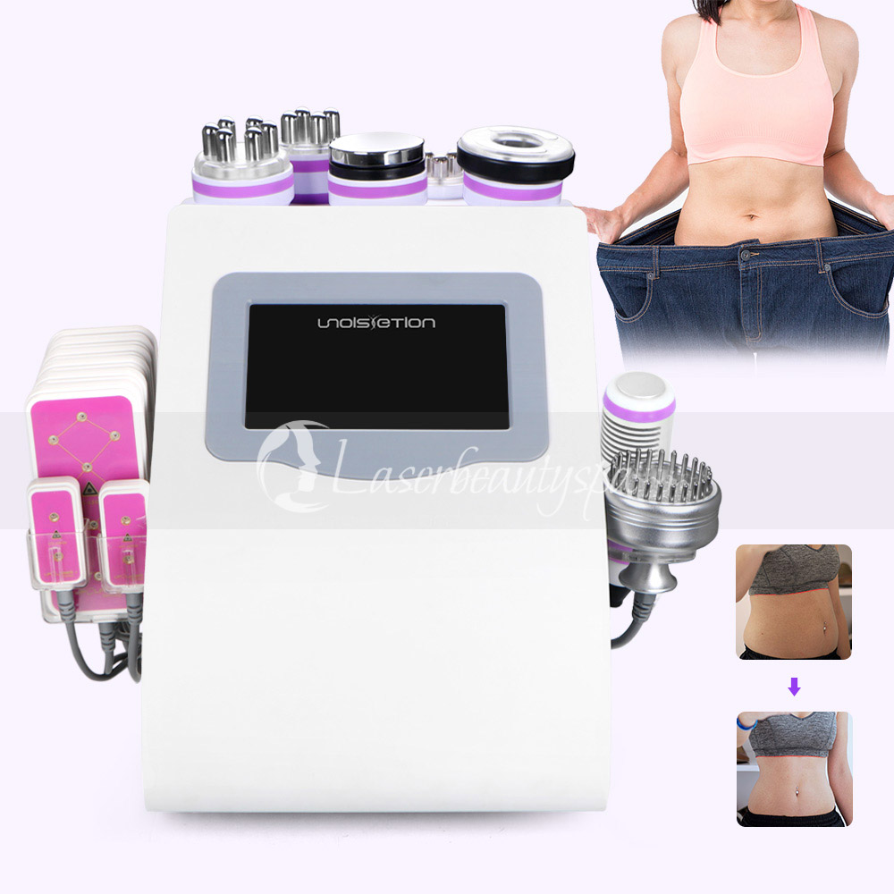 

Uniosetion Cavitation RF Vacuum Cold Photon Micro Current Lipo Laser 5mw Slimming Machine For Salon Use