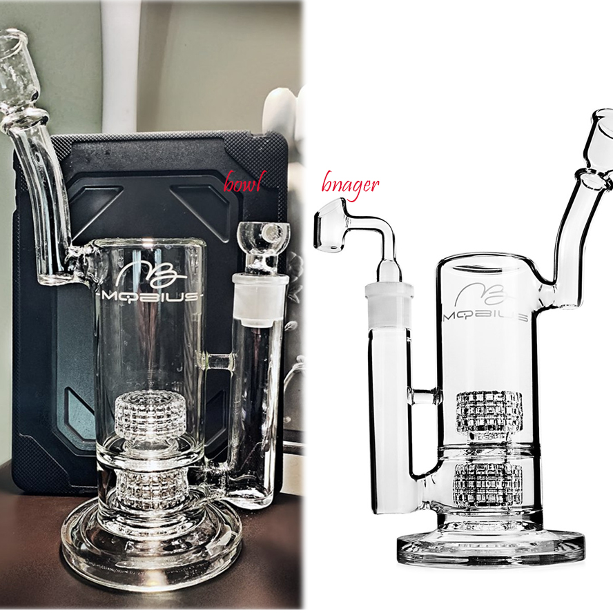 

Mobius Glass Bong Matrix sidecar 18mm Joint Glass Water Bongs Dab Rigs Bubbler Smoke Pipe Heady Oil Rigs Hookahs With 14mm Banger