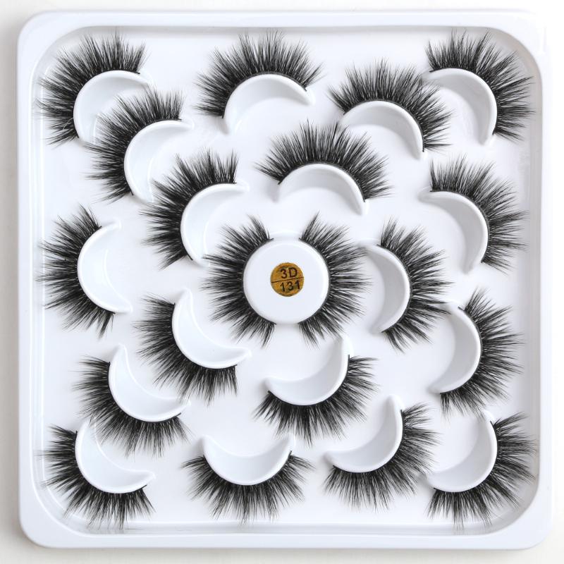 

MAGEFY 10 Pairs Faux 3D Mink Lashes Natural Long False Eyelashes Dramatic Volume Fake Lashes Makeup Eyelashes Extension Supplies