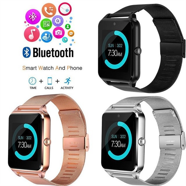 

Smart Watch Z60 Smartwatches Stainless Steel Wireless Smart Watches Support TF SIM Card For Android IOS With Package DHL