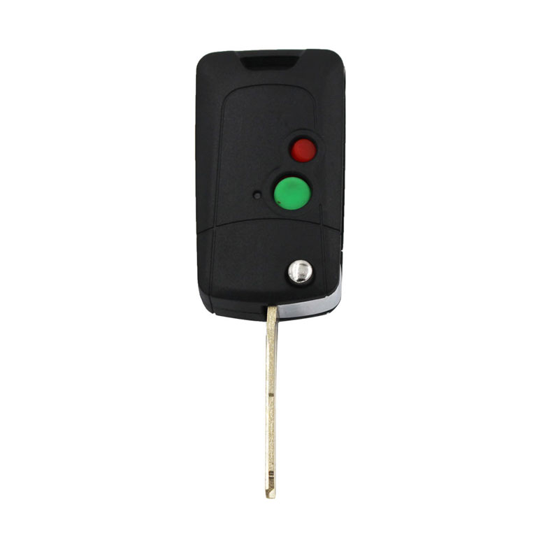 

Folding Modified flip shell 2 button remote key fob case shell for Proton with rubber pad & left blade, Black