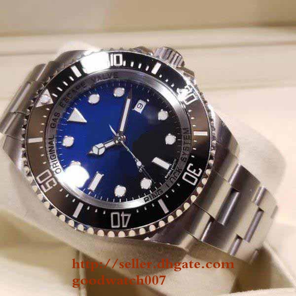 

box 2019 Mens Superlative 44mm Sea Dweller 116660 Black blue Asia 2813 Movement Mechanical Automatic Mens Watches