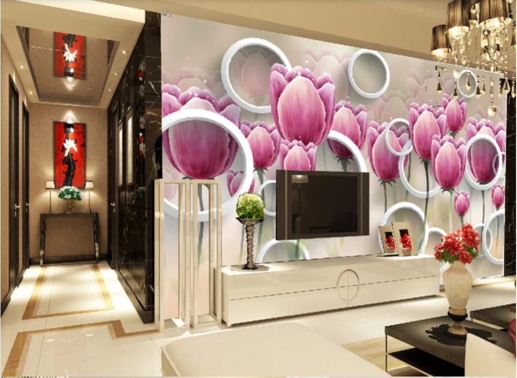 

3d wallpaper custom photo mural Living room 3D lily TV background wall picture wallpaper for walls 3 d, Non-woven