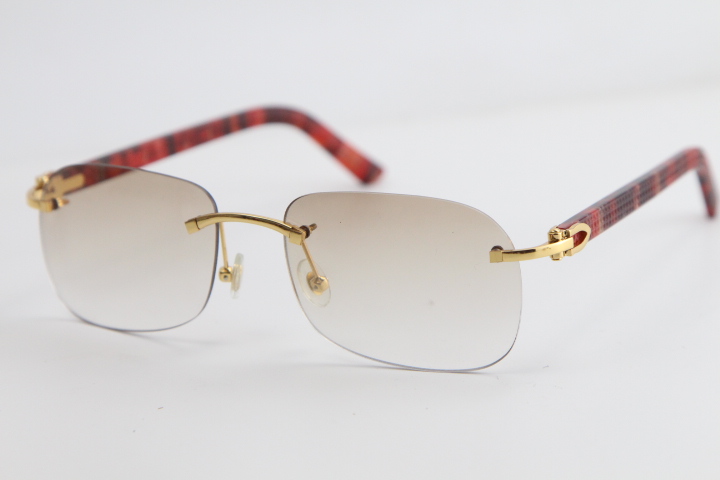 

Selling Metal Rimless plaid Plank Sunglasses T8100624 Cat eye Adumbral Sunglasses Fashion High Quality Sun Glasses Male and Femal, White;black