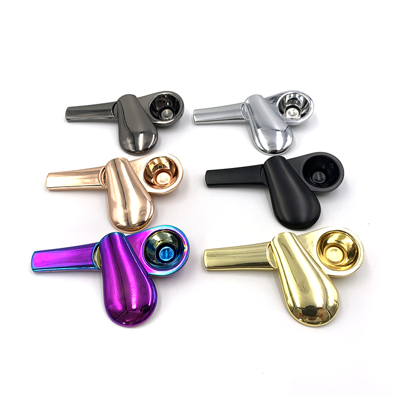 

Wholesales Detachable Spoon Ladle Tobacco Metal Smoking Pipe Magnet Scoop Zinc Alloy Anodized Herb pipes for dry herb Keo Sport