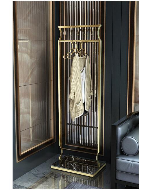 Lightweight luxurious Nordic ins clothes rack Bedroom Furniture landed in the corner family hotel lodging and high-grade hanger-image-482378484