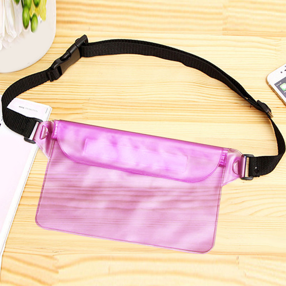 

Phone Case Wallet Three Layers Waterproof Underwater Waist Bag Fanny Pack Beach Dry Pouch, Sky blue