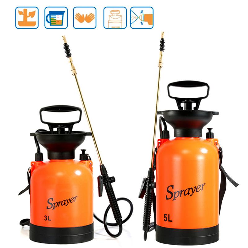 

Manual Garden Sprayer Hand Pressure Pump Irrigation Sprinkler Kit Shoulder Strap Watering Supplies Gardening Tools Bottle 3L/5L