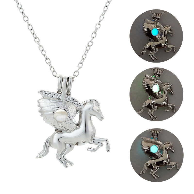 

Fly Ma Guang Guang Necklace Diy Luminescence Pearl Pendant Halloween Love Real Gift