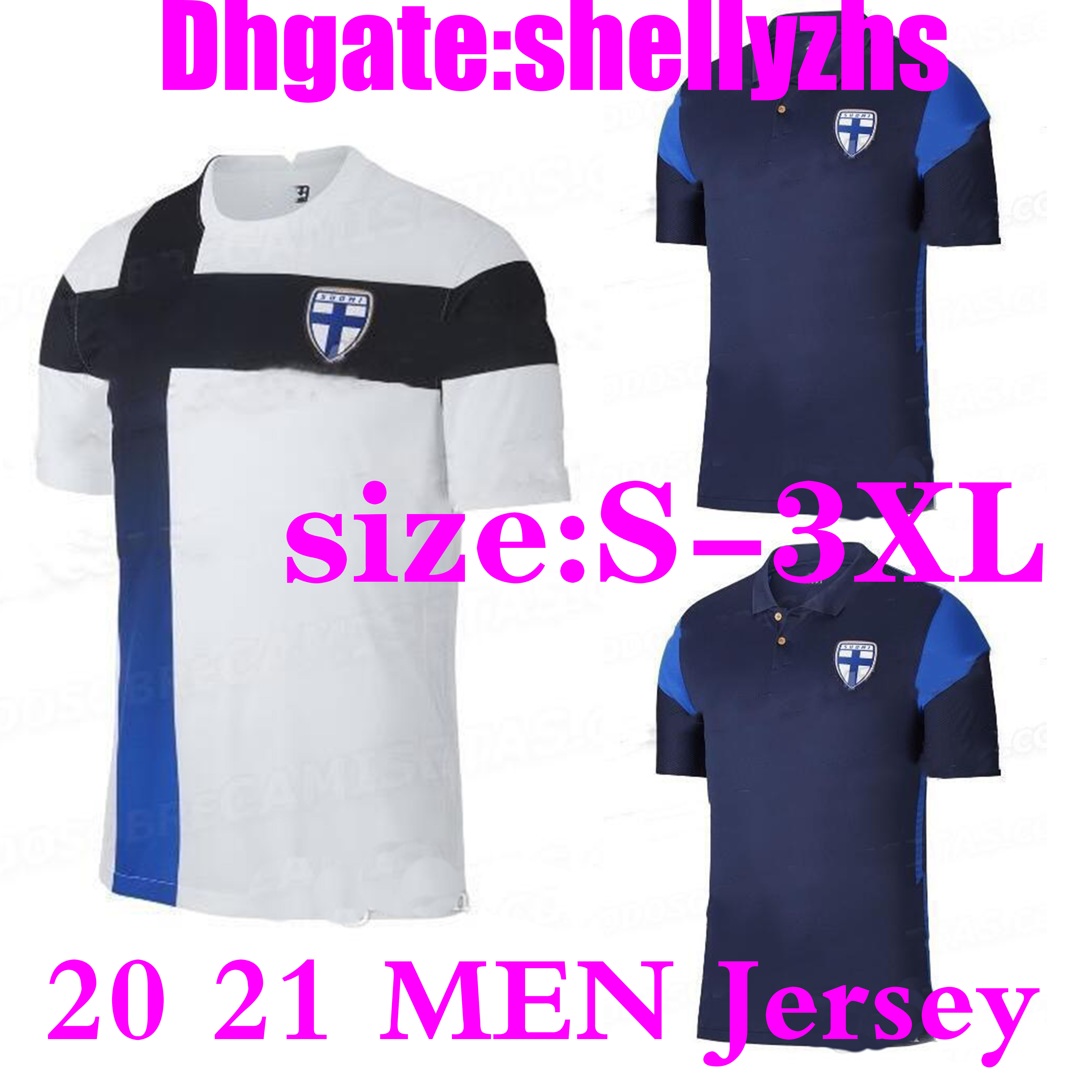 

size:S-3XL best quality 20 21 Finland soccer jersey 2020 men home white PUKKI KEMPPI ENGMAN Jersey HRADECKY football uniform shirts