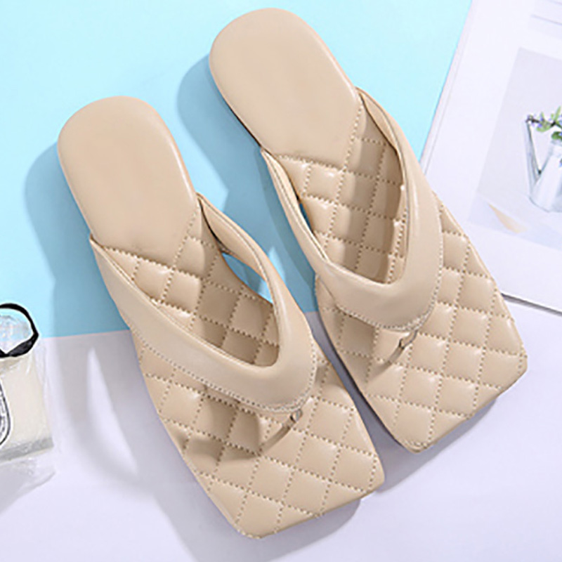 

Woman Slippers Fashion Flip Flops For Ladies Platform Sandals Women's Shoes Casual Female Slides Outdoor Flat Beach Lady Slipper, Khaki
