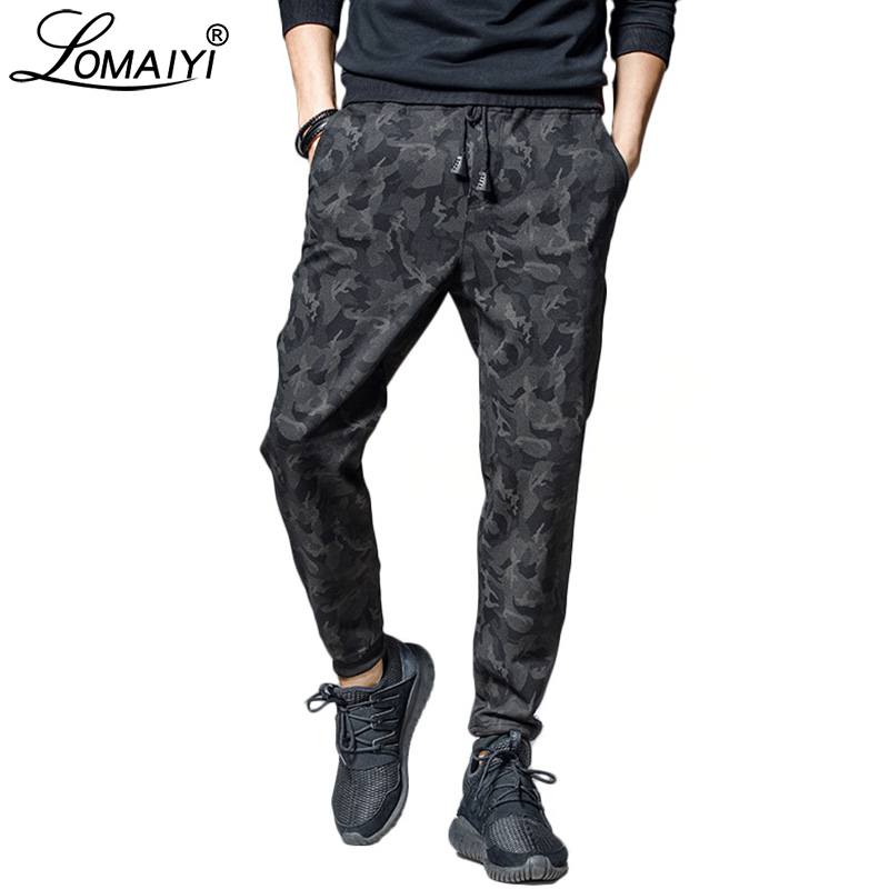 Men's Pants LOMAIYI Men Sweatpants Joggers Trousers 2023 Spring Summer Black Camouflage Jogger Track Mens Sweat BM238