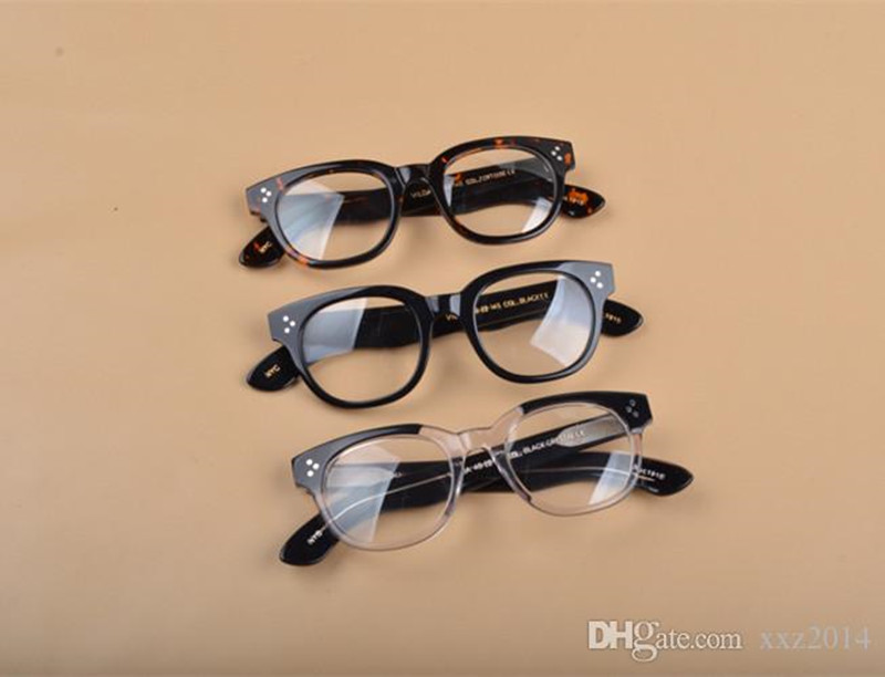 

Newest Johnny Depp eyewear frame 48-22-145 quality Italy pure-plank for prescription glasses frame sunglasses retro-vintage fullset case OEM