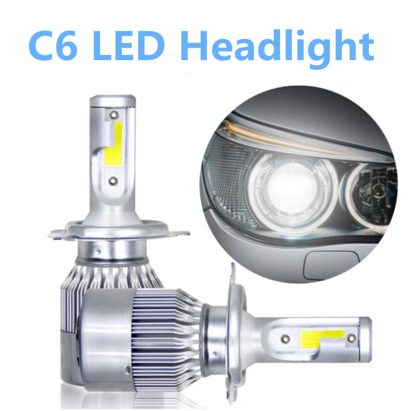 

2x C6 LED Car Bulb H4 H7 Headlights 36W 6500K 3800LM Car Headlamp Bulbs 9004 9005 9007 Styling Auto Headlamps