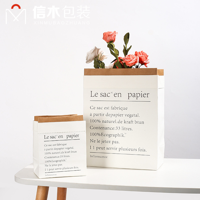 

Hot European kraft paper bags to Storage wedding decoration double thickening dried flower paper bag boite dragees de mariage