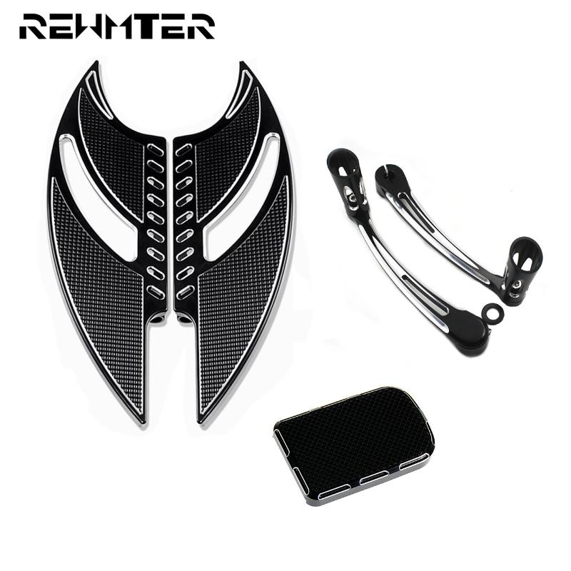 

Motorcycle CNC Brake Pedal Front Floorboards Heel Toe Shift Lever Pegs Kit Set For Touring Softail Dyna Electra Glide